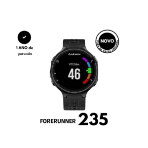 GARMIN Forerunner 235 – PRETO COM CINZA (Novo) – Fora da Caixa ORIGINAL